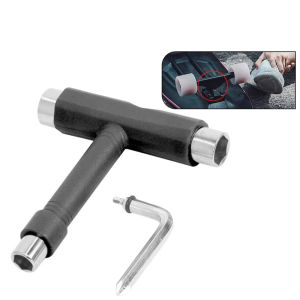 Professional T Type Allen Key T Shape Skateboard Tools Wrench Skateboard Black Longboard Board Roller Skate Wrench Tools Parts