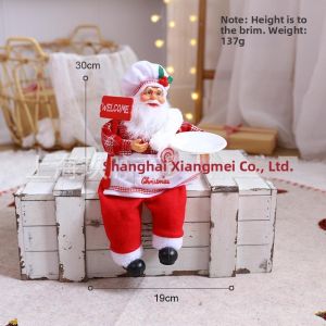 Festive Cloth St. Nicholas & Snowman Figurines Window Decoration