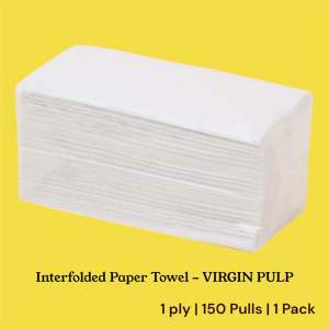 Interfolded Paper Towel 150 pulls 3 GFOR 99 VIRGIN PULP Paper Towel / Pull up Tissue/Virgin Pulp