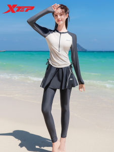 XTEP | Conservative Long Sleeve Long Pants Split Swimwear