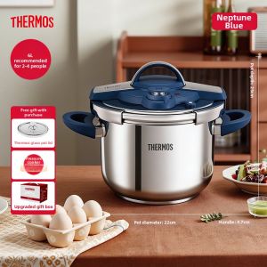 Thermos | 3 Pressure Modes Stainless Steel Pressure Cooker Anti-explosion