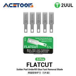 2UUL DA28 Flatcut Blades for Solder Pad Underfill Glue Removal 5 PCS High Precision CPU IC Chip Cleaning Tool for Phone Repair