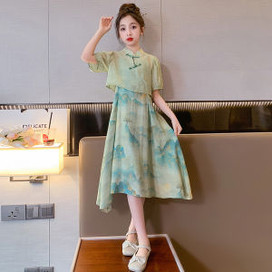Bộ Váy Hanfu Mùa Hè Cho Bé Gái Bộ Váy Hai Mảnh Phong Cách Cổ Điển Bộ Váy Hanfu Cổ Điển Cho Bé Gái Bộ Váy Hanfu Cho Bé Gái