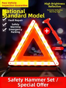Lotus | Reflective Safety Triangle Warning Sign National Standard