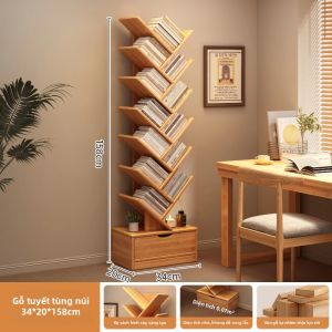 ZHUOHE | Kệ Sách Treo Tường Đa Tầng cho Góc Đọc Sách