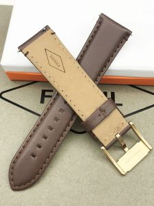 Fossil Genuine Leather Watch Band Coffee Rose Gold Buckle 22mm Mens Watch Accessories Suitable for FS5068FS4991
