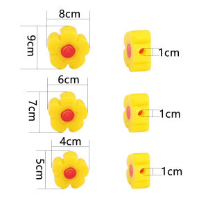 21-45Pcs 4-9mm Colorful Thousand Flowers Lampwork Beads Flower Shape Loose Beads for DIY Bracelet Necklace Jewelry Makings