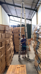 Tangga Double Teleskopik 6.4M Denko ( 3.2m x 3.2m ) / Tangga Lipat Teleskopik 6.4 meter - TLB10