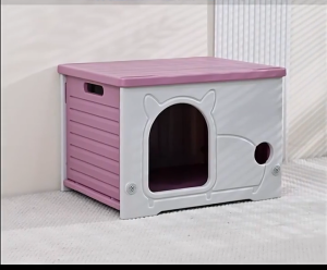 Lovinland Cat Nest All-season Universal Rainproof Small Semi-closed Cat Villa Plastic Stray Cats House Small Animals Outdoor Puppy House