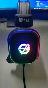 V2S K5Pro Legion RGB Led USB Gaming Headphones Microphone (black)