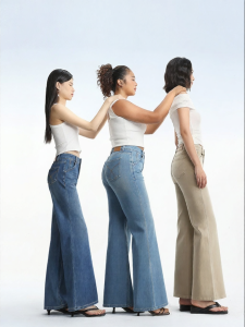 HIPPIE MISS | Flared Hem Drapey Jeans