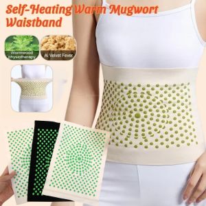 Self-Heating Mugwort Waistband Dehumidification Warming Support Waist Belt Therapy Waist Protection艾草除湿护腰