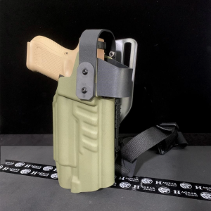 HaGear Glock Light-Lock Kydex Holster – OWB Tactical Holster for Glock with Olight Turbo PL PRO PL 3 / PL 3S / PL 3R Baldr Pro and Baldr Pro R lights