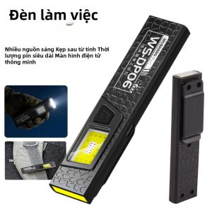 Đèn LED Làm Việc Di Động EDC Có Thể Sạc Lại Từ Tính Đèn Pin Khẩn Cấp Đèn Pin Sửa Chữa An Toàn Ngoài Trời Siêu Sáng Màu Đỏ/xanh Lam Với Chế Độ Cao/thấp Thân Đèn Làm Bằng Nhựa ABS Chống Thấm Nước