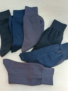 Export Men Thin Gentlemens Socks Mercerized Cotton Vertical Stripes Black Thin Deodorant Dark Gray Summer Breathable Mid-Calf Socks