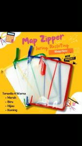 Map PLastik Ziper Bag Resleting Folio HARGA PER 1 PCS