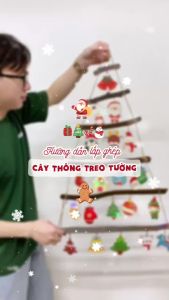 Set Cây Thông Noel Treo Tường Trang Trí Giáng Sinh Độc Đáo