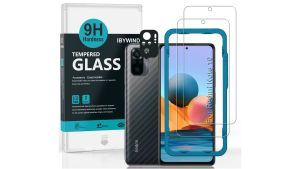 Ibywind Redmi Note 10 4G/Redmi Note 10S 2PCS Pack Tempered Glass Screen Protector With Easy Install Kit