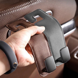 ตะขอรถยนต์สำหรับภายในรถกระเป๋าอุปกรณ์เสริมรถยนต์รถที่วางแบบตะขอตะขอหลังเบาะรถหนังนิ่มที่เก็บของด้านหลังรถสำหรับ BMW G20 F30 E60 E46 E90 F10 G30 E36 E30 X1 X3 G01 X5 G05 IX3ชุดอุปกรณ์เสริม I4 1 3 5ชุด