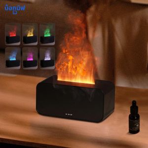 Aroma Air Humidifier เปลวไฟ Essential Oil Diffuser MINI AIR Humidifier Home Room น้ําหอมอัตโนมัติพร้อมไฟ LED