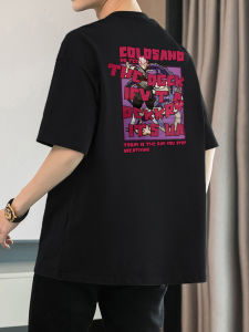 Áo Thun Nam Cotton Nguyên Chất Màu Đen Cổ Tròn Tay Ngắn Mùa Hè Phong Cách Mỹ Thường Ngày Mặc Ở Nhà Trẻ Trung