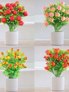 Đồ Trang Trí Hoa Nhựa Quả Táo May Mắn Đồ Trang Trí Hoa Giả Quả Họa Tiết Hiện Đại Đồ Trang Trí Nhà Cửa Đồ Trang Trí Bàn Ăn