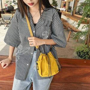 Túi Đeo Vai Đơn Giản Thoải Mái Thời Trang Phong Cách Hàn Quốc Có Dây Rút Đeo Chéo Đi Làm Mới Đa Năng Túi Điện Thoại Di Động