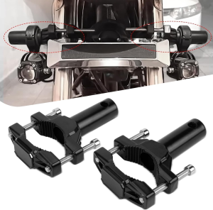 Motorcycle Spotlight Bracket Front Fork Lamp Mount Pole Brackets Headlight Mounting Holder Extension Tube Clamp