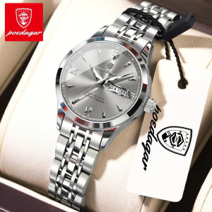 POEDAGAR Genuine Ladies Watch Diamond-studded Stainless Steel Strap Luminous Calendar 100% Waterproof 504