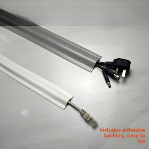 PVC Wire Channel Invisible Ground Installation Self-Adhesive Decoration Line Cable Cover Strip Easy-To-Use Electronic Parts