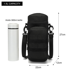 Motorcycle Bottle Holder Motor Insulated Kettle Bag Quick Release Water Cup Holder With MOLLE System On Motorbike Bag
