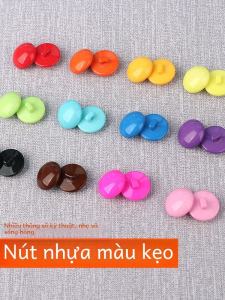 Nút Nhựa Thời Trang Cho Áo Len Dệt Kim Cho Bé Gái Nút Màu Tròn Nút Đầu Nấm Cho Trẻ Em Nút Quần Áo DIY Phụ Kiện May Vá