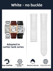 Woalmorn | Leather Strap for Cartier Watch Men Women