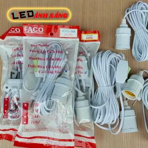 DÂY ĐUÔI ĐÈN E27 CÓ CÔNG TẮC - DÂY DÀI 3m - 5m - 8m - 10m - chống nước dùng được ngoài trời