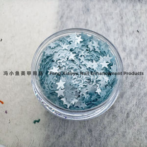 round Shiny Sequins Ice Blue Star Heart Shaped Nail Art Decorations Chinese Manufacturer Normal Size Basic Pack Non Special Use