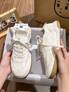 Flat Bottom Leather Surface Breathable Womens Casual Ballet Flat Shoes Soft Bottom Dotted Pattern Korean Style Rubber Sole