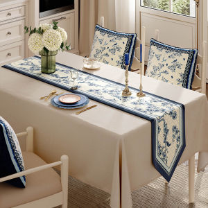 FANJUTAIDU | Atmospheric High-End New Chinese Style Blue and White Table Runner