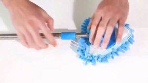 Extendable Rotating Triangle Rod Suction Dust Removal Mop Ceiling Window Cleaner Wall Duster 旋转三角形伸缩杆吸水除尘拖把