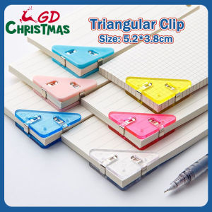 GD Christmas 1pcs Cute Corner Paper Clamp Triangular Clip Small File Clip Notes Holder Supplies for Student Teacher