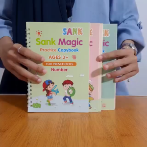PROMO 4pcs Buku Sank Magic Pratice Book Buku Belajar 3D Anak Buku Edukasi Anak + Pulpen dan Reffil B3