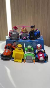 Original Paw Patrol Racers Ryder Chase Mrshall Rubble Rocky Skye Zuma Spy Chase Vehicle Car Action Figure Kids Birthday Gift