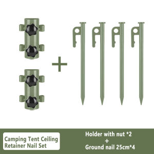 Portable Tent Holder Tent Nails Set Canopy Rod Fixed Tube Reinforced Wind proof Awning Rod Holder for Outdoor Camping Fishing