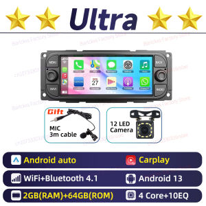 1Din 6.86" Screen Carplay Radio Stereo Head Unit Android Car Multimedia for Dodge Chrysler Plymouth Neon 2000-2005 Autoradio GPS