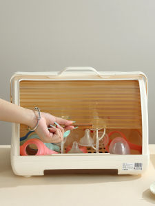 กล่องเก็บของสำหรับเด็กพร้อมตะแกรง กล่องใส่ของป้องกันฝุ่น ชั้นวางของสำหรับซักและแห้ง อุปกรณ์เสริม กล่องใส่ของสำหรับเด็ก อุปกรณ์สำหรับเด็ก