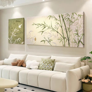 New Chinese Style Creamy Living Room Decorative Artwork Wall Hanging behind Sofa High-End Sensation Modern Home Decoration