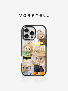 Labubu Creative Acrylic Phone Case for iPhone 16 17 pro Max 14 PM Magnetic Charging Unique Design Girls Fashionable Protective Cover