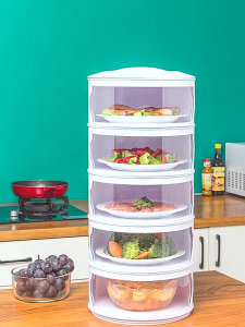 ที่เก็บอาหาร ฝาครอบอาหาร เก็บอาหาร ฝาชีครอบอาหาร ชั้นเก็บอาหาร 3/4/5ชั้น มุ้งครอบอาหาร กันแมลง ป้องกันเชื้อโรค ถนอมอาหาร