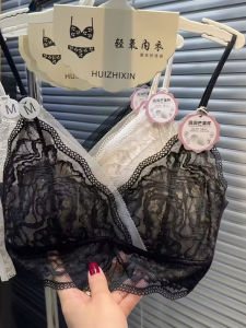 Spring Summer New Style French Lace Mango Integrated Cup Deep V Backless Womens Large Chest Small Gathered Tube Top Strap