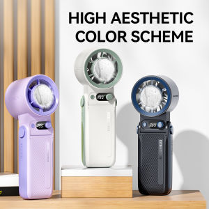 New JF168 ice pack high-speed fan with 199 speed regulation long endurance high wind power handheld folding mini fan