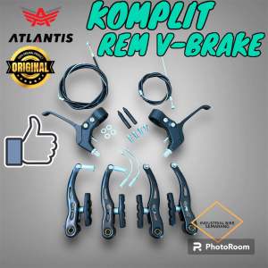 ( KOMPLIT & TERMURAH ) Rem V-Brake Sepeda Japit Capit Rem Sepeda Universal Sepeda Anak Federal City Bike BMX Mini Atlantis Trex Pacific Exotic